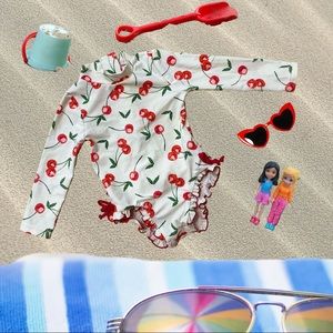 18 months - Jessica Simpson Cherry One Piece Swimsuit - Easy diaper change
